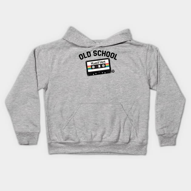 OLD SCHOOL Kids Hoodie by toddgoldmanart